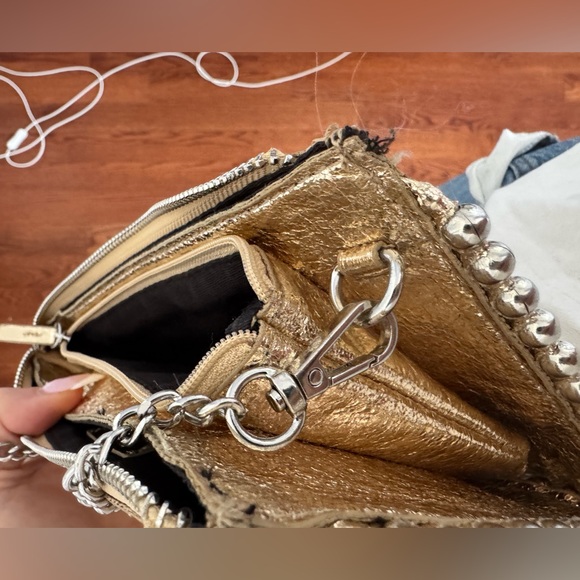 Zara bag on chain gold w/silver detail - Picture 10 of 11